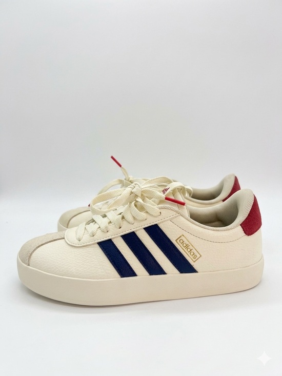 adidas Shoes - adidas Women's VL Court 3.0 Low Sneakers Off White Navy Red Size 6